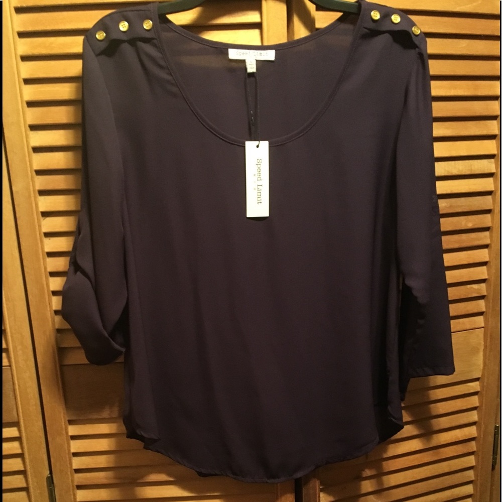 Speed Limit Eggplant Top